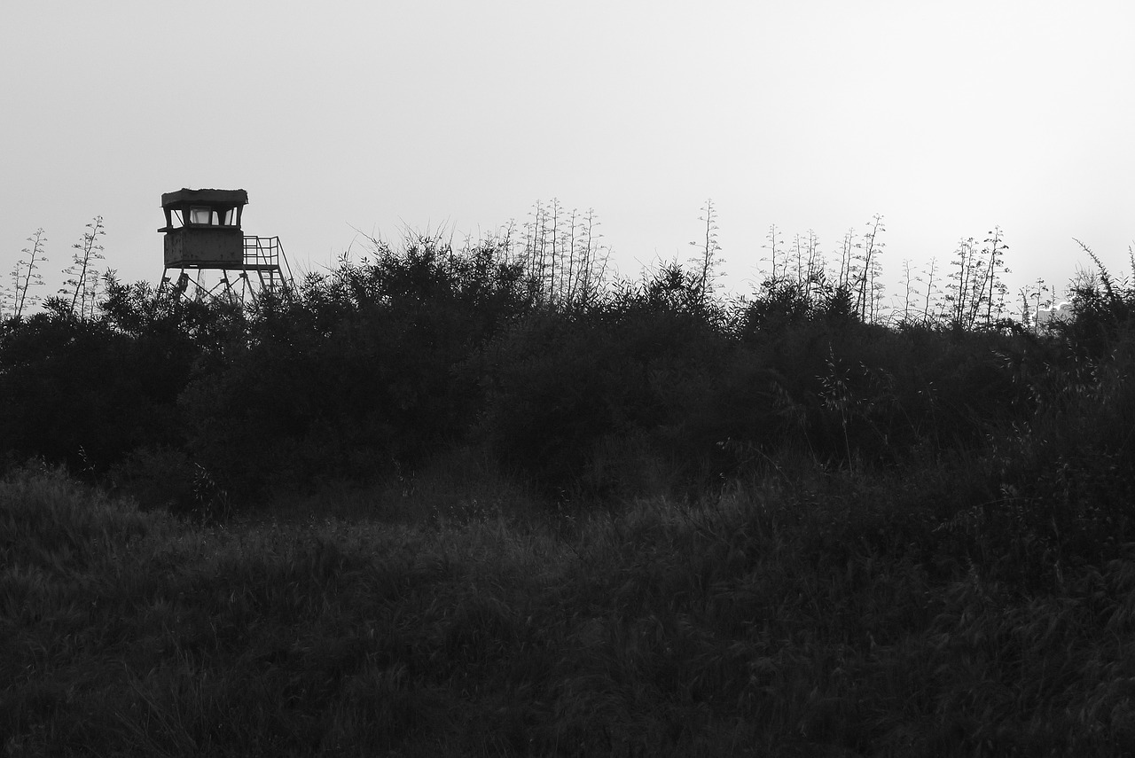 guard station light and shadow dune free photo