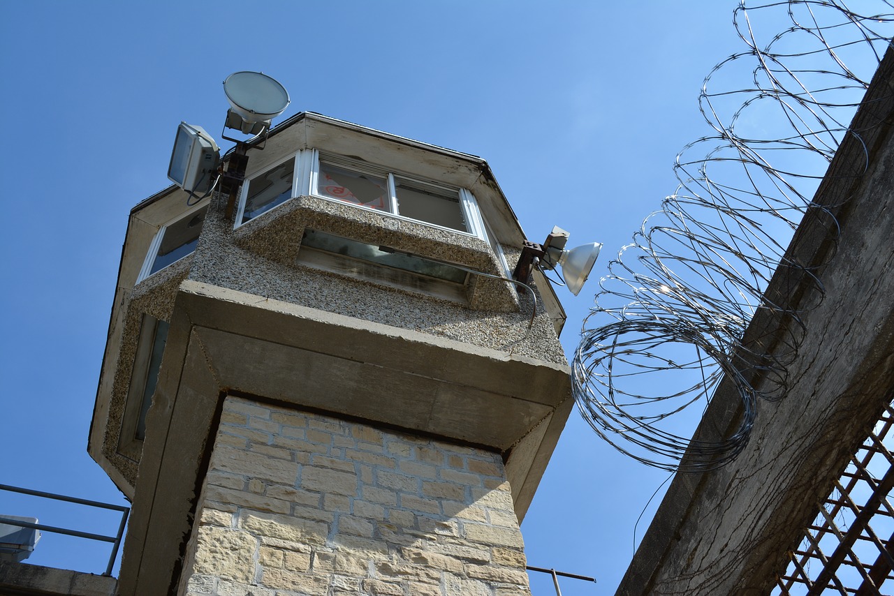 guard tower prison jail free photo