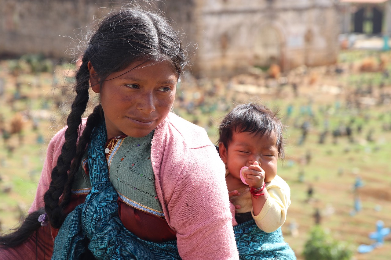 guatemala  mother and child  sense of security free photo