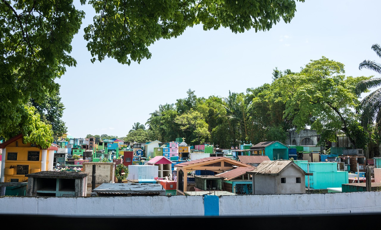 guatemala  cemetary  colorful free photo