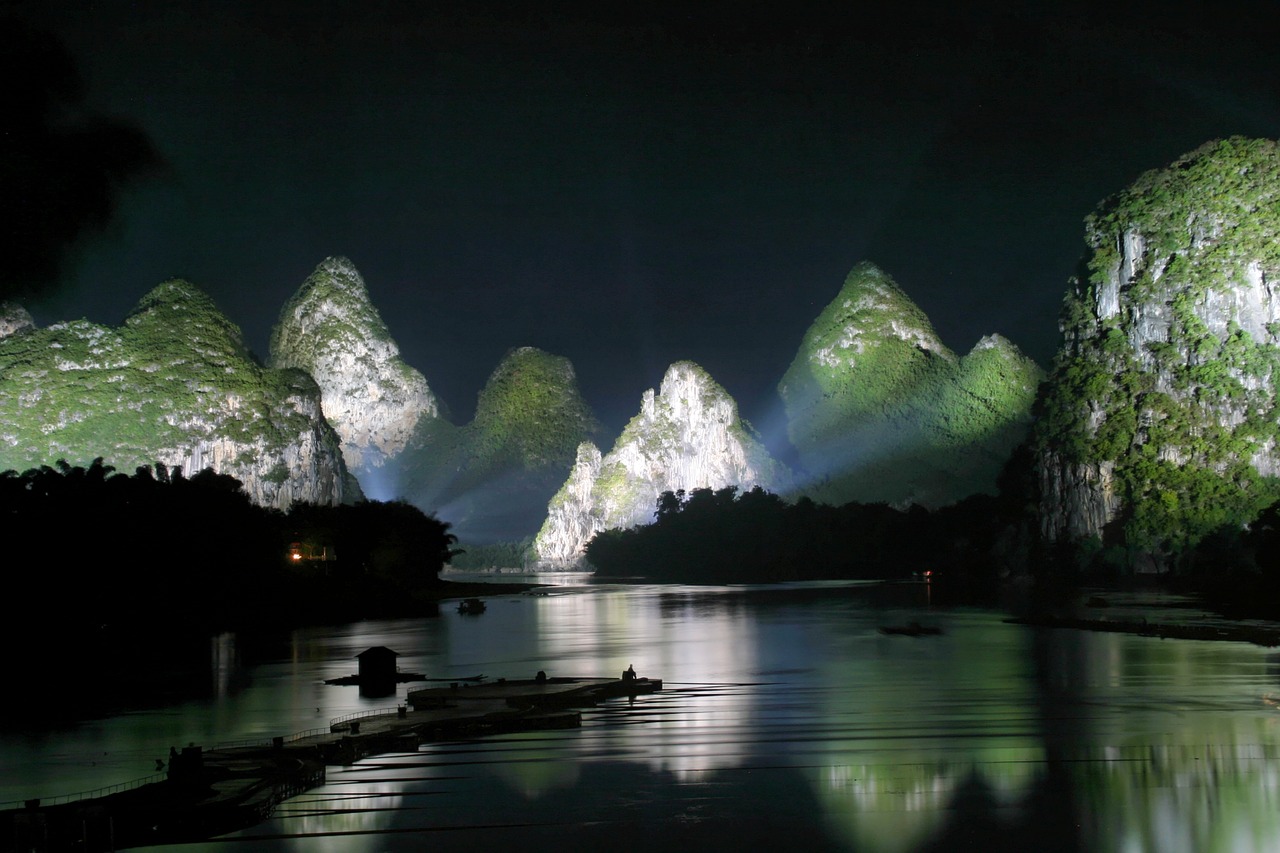 guilin mountains landscape free photo