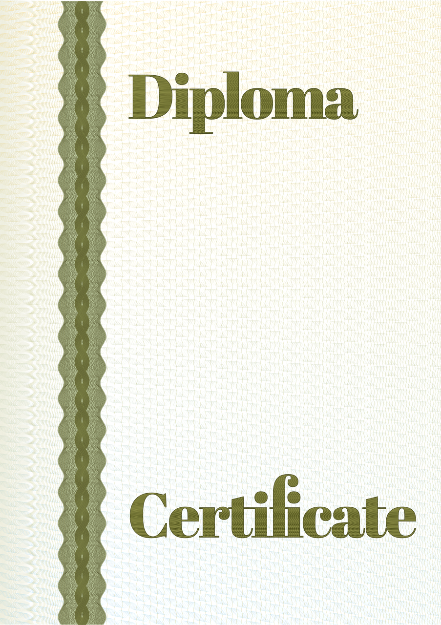 guilloche border diploma free photo