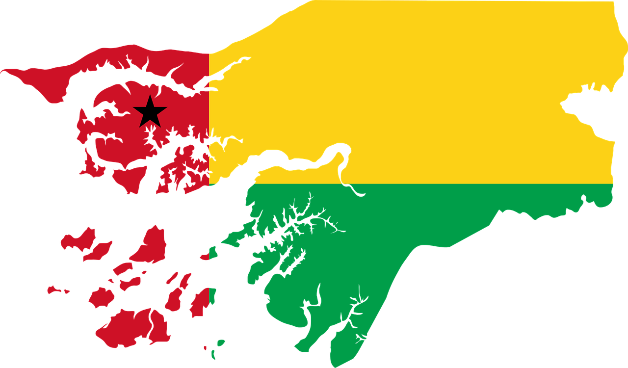 guinea-bissau flag map free photo