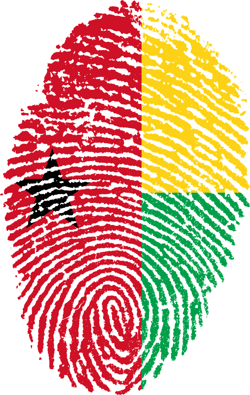 guinea bissau flag fingerprint free photo