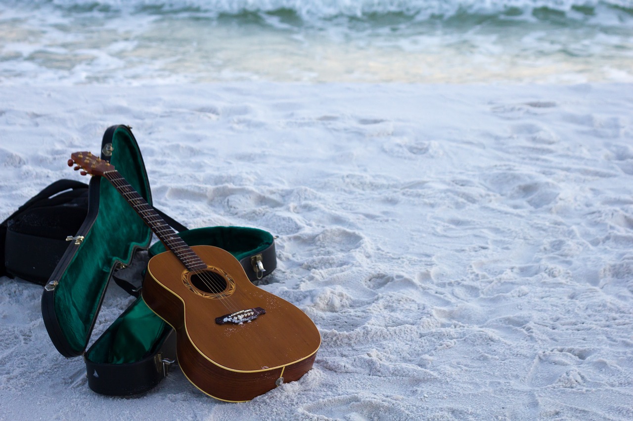 guitar sand instrument free photo