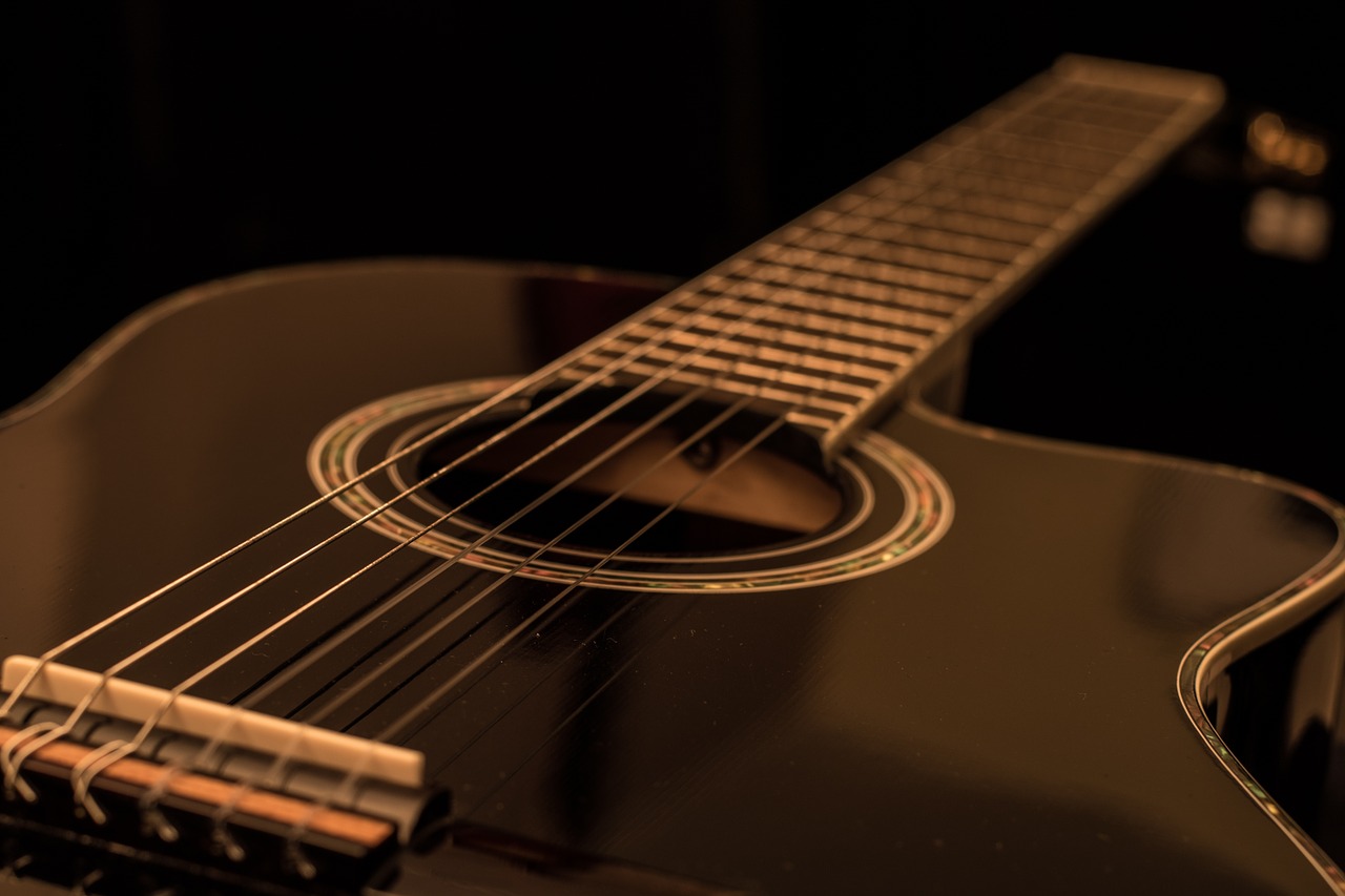 guitar acoustic black free photo