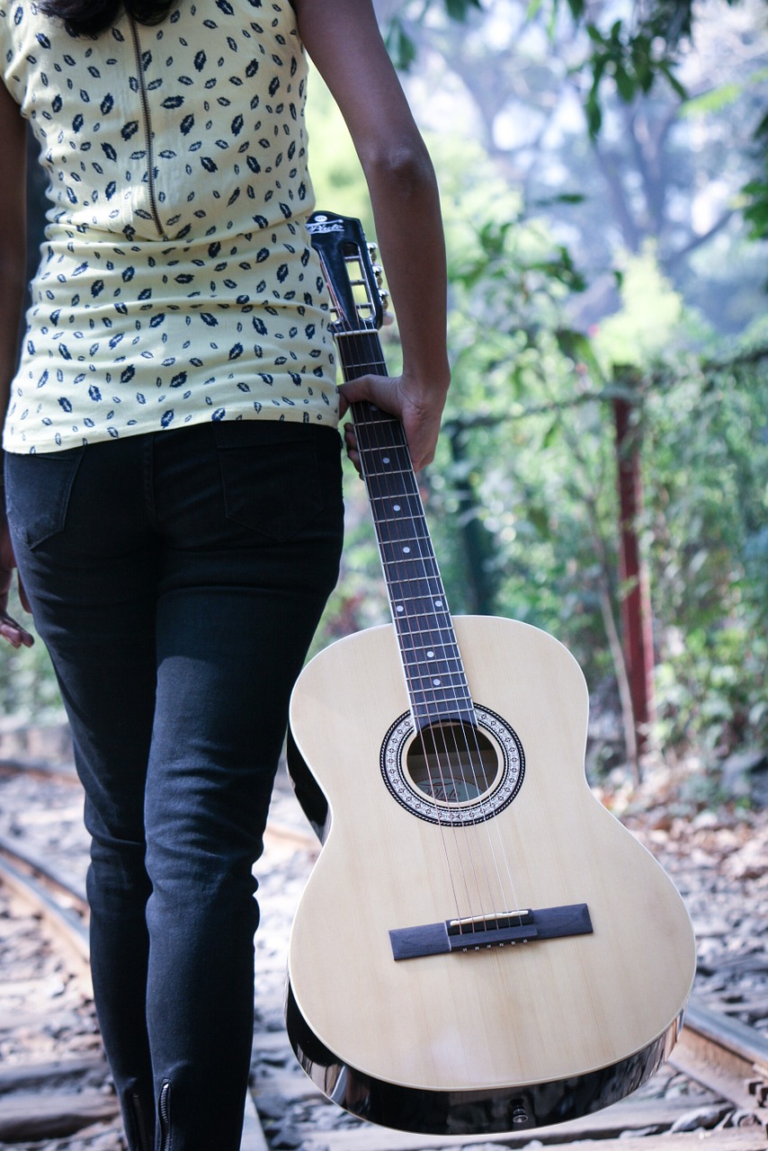 guitar girl music free photo