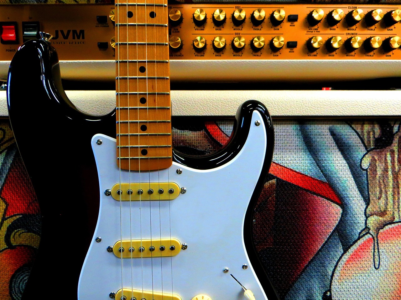 guitar electric guitar stratocaster free photo