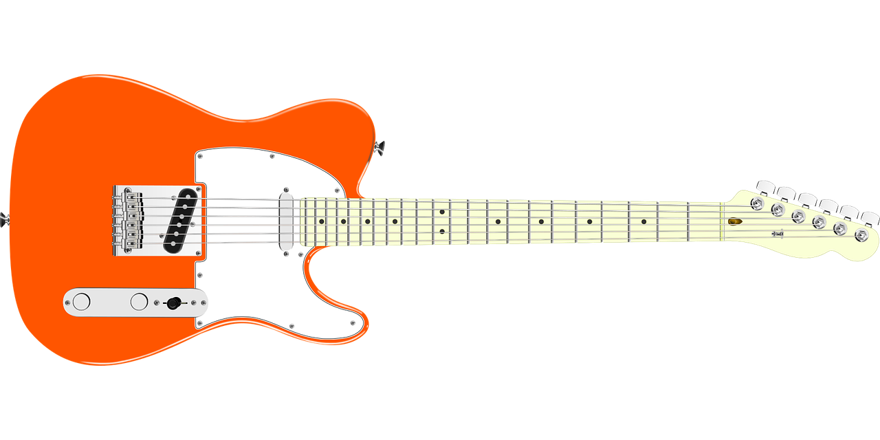 guitar orange rock free photo