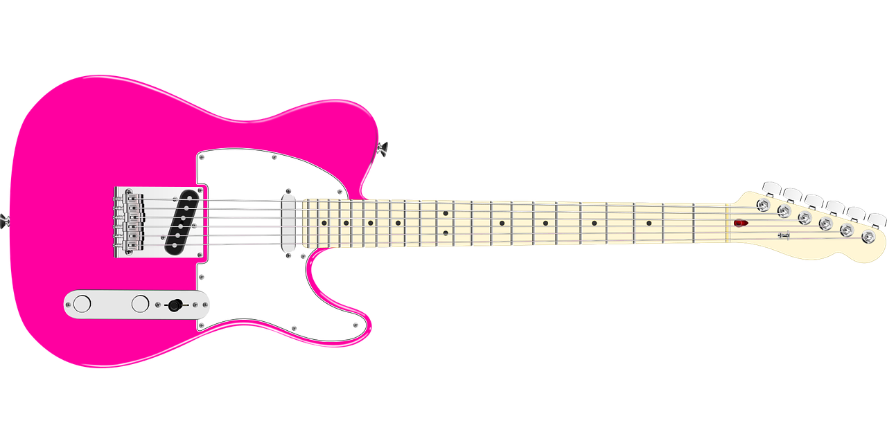 guitar pink rock free photo