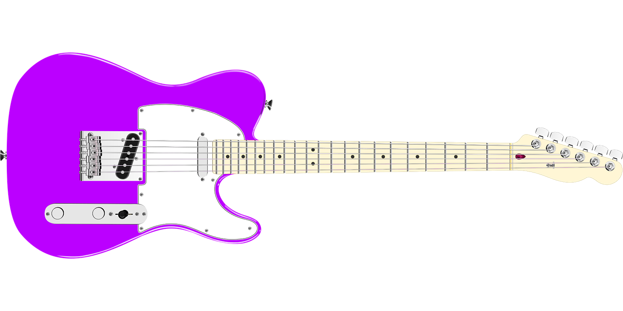 guitar purple rock free photo
