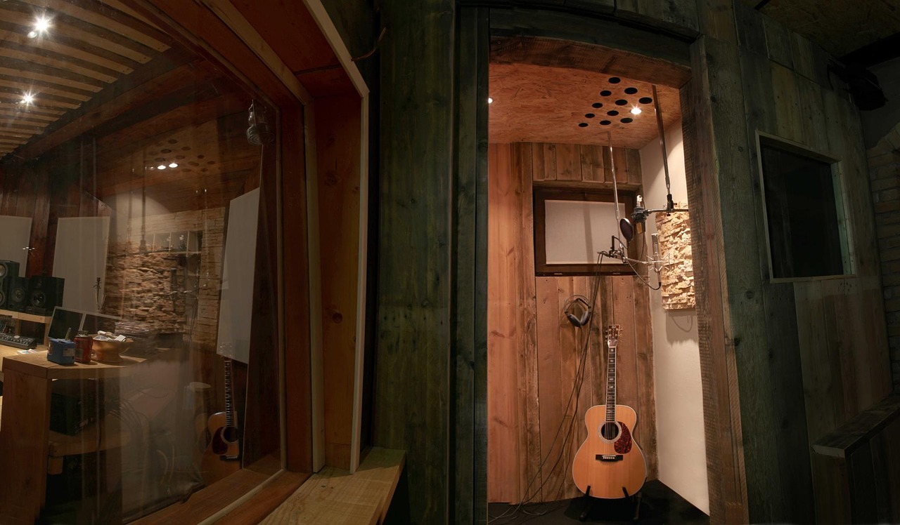 guitar recording studio music free photo