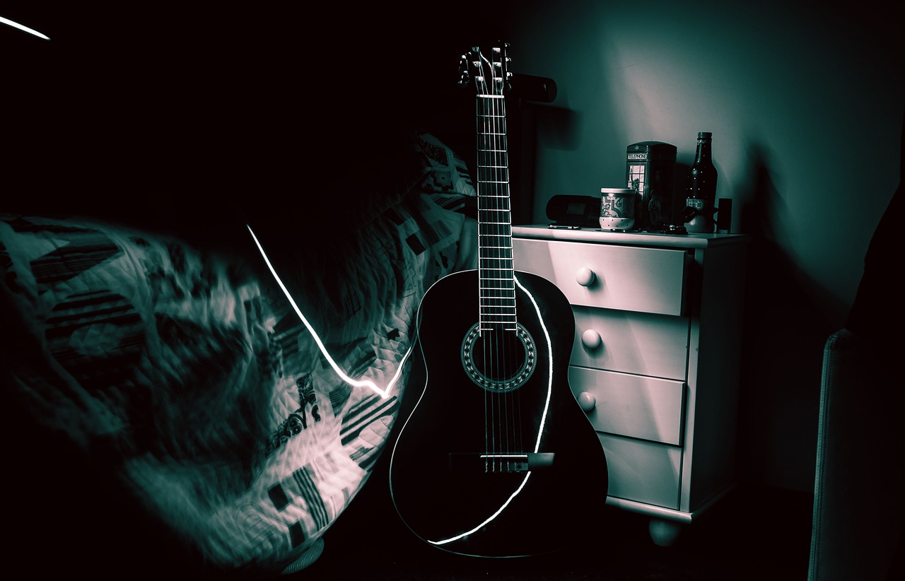 guitar room music free photo