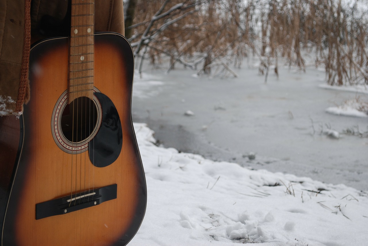 guitar winter music free photo