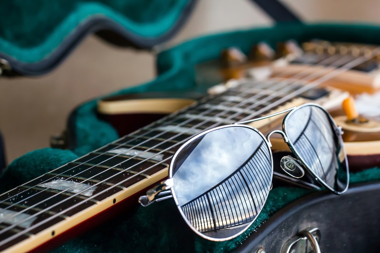 guitar aviator sunglasses free photo
