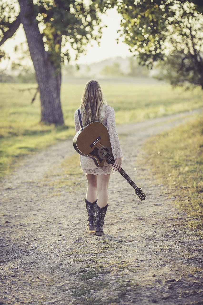 guitar country road young free photo