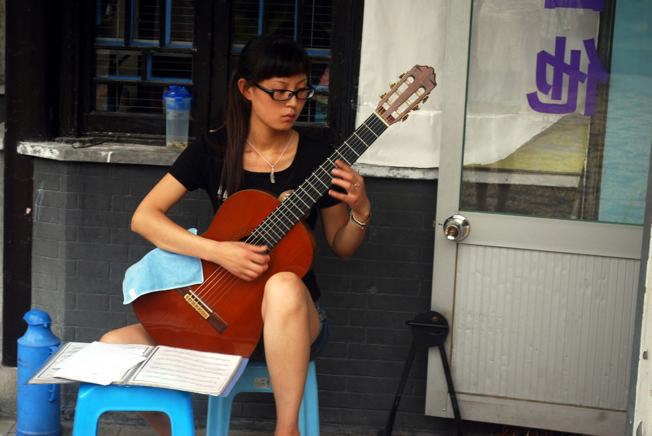 guitar instrument girl free photo