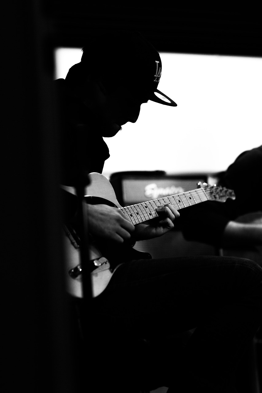 guitarist guitar amplifier free photo