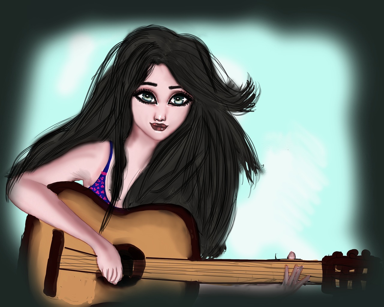 guitarra musica draws free photo