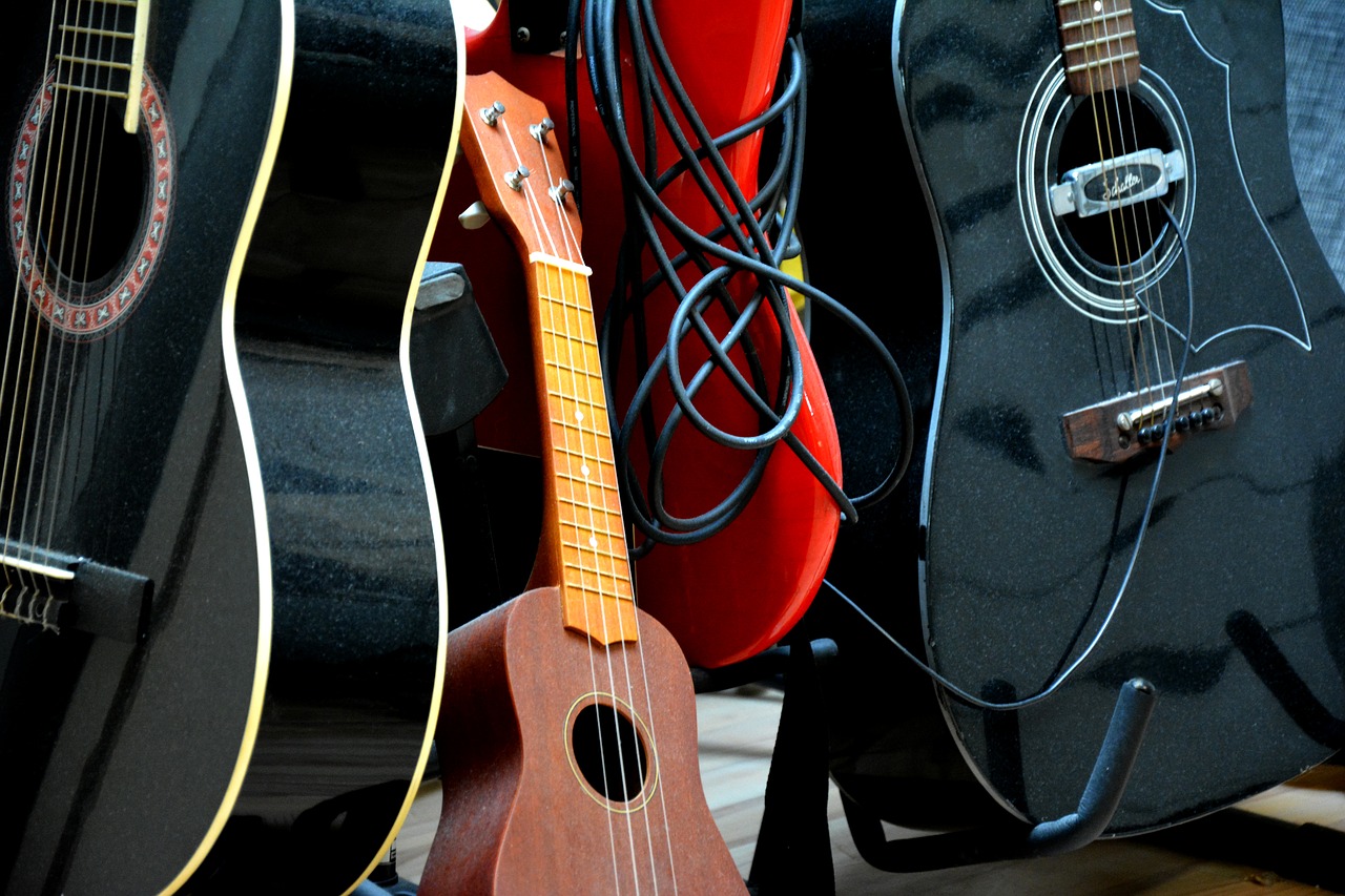 guitars ukulelle instruments free photo