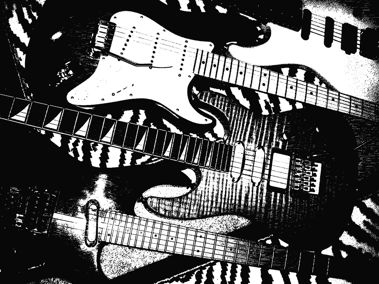 guitars black white instrumart free photo