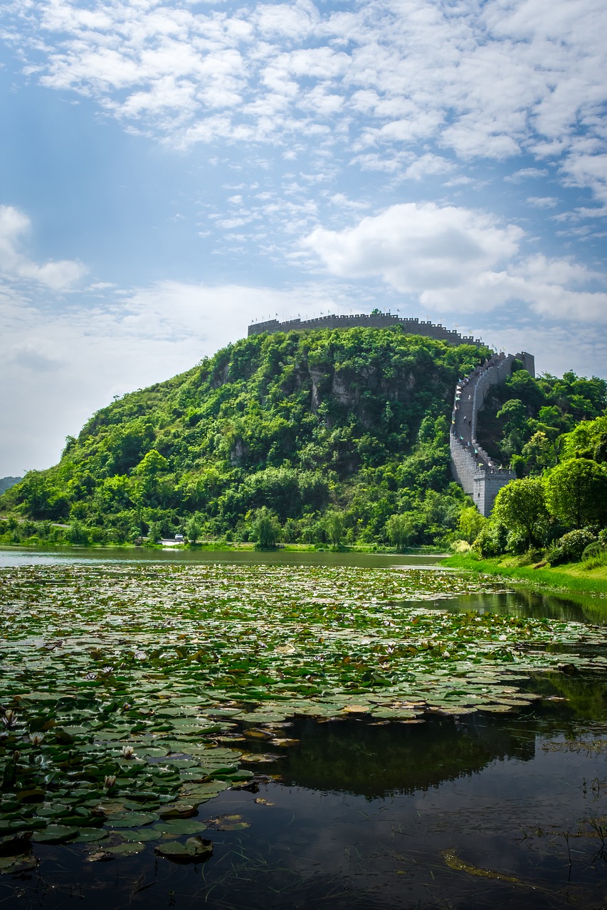 Guiyang, qingyan ancient town, huaxi, green rock, city gate tower ...