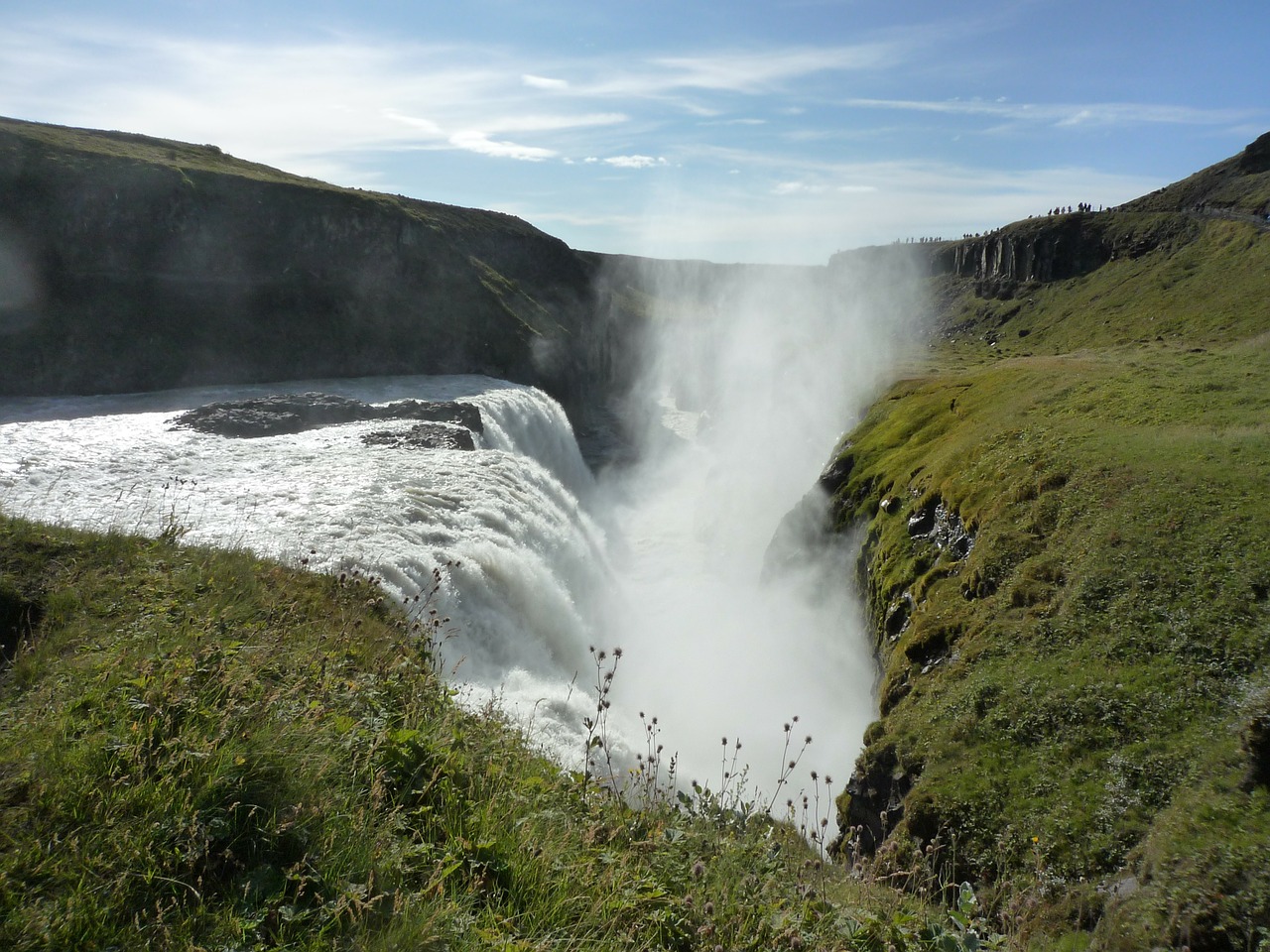 gullfoss waterfall river free photo