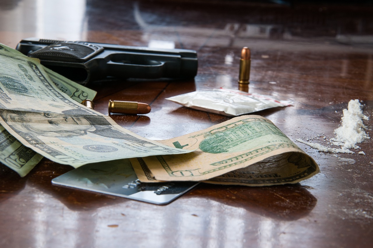 gun money crime free photo
