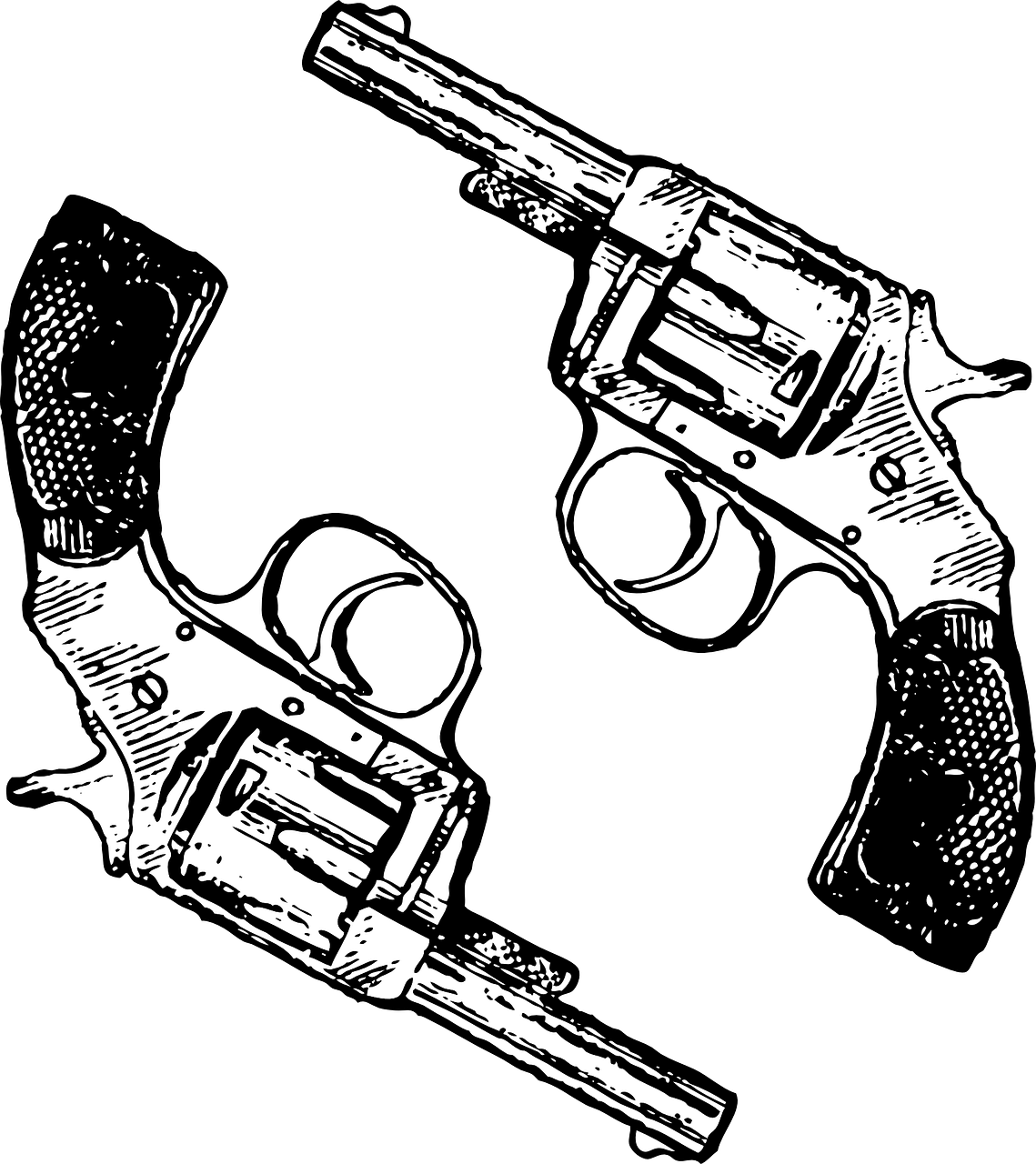 guns revolver two free photo