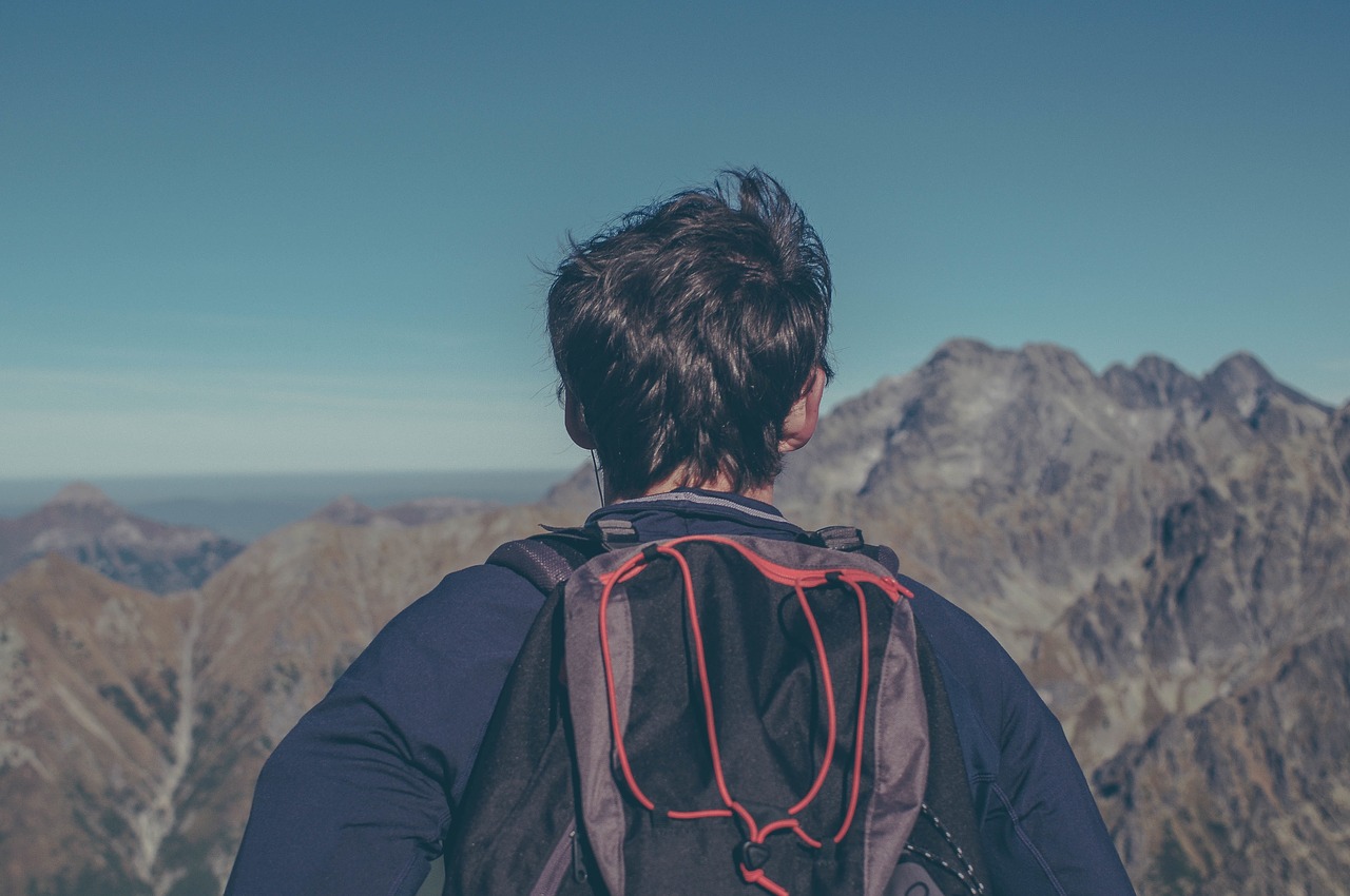 guy man backpack free photo