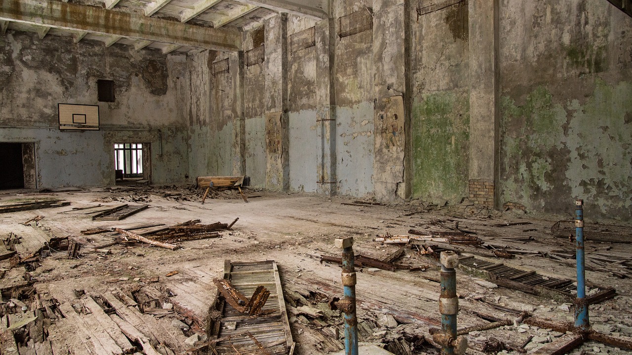 gym  pripyat  decay free photo