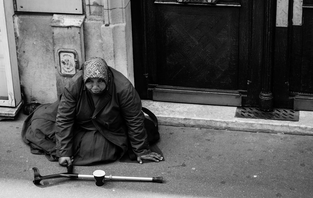 gypsy beggar paris free photo