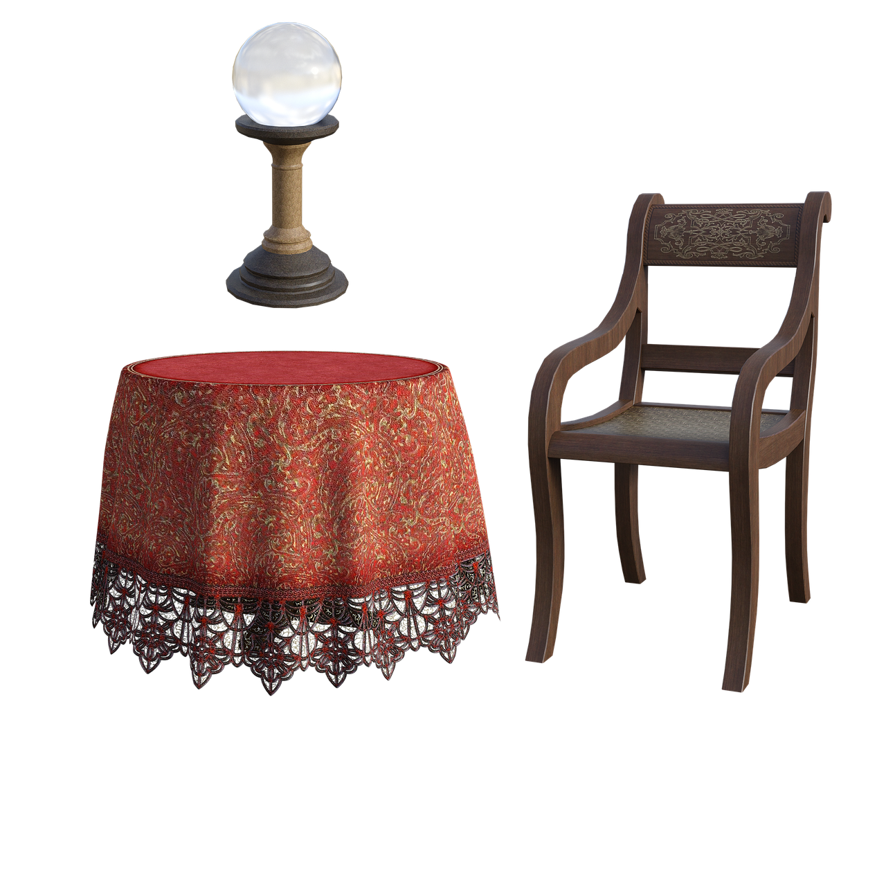 Download free photo of Gypsy, table, chair, crystal ball, empty - from ...