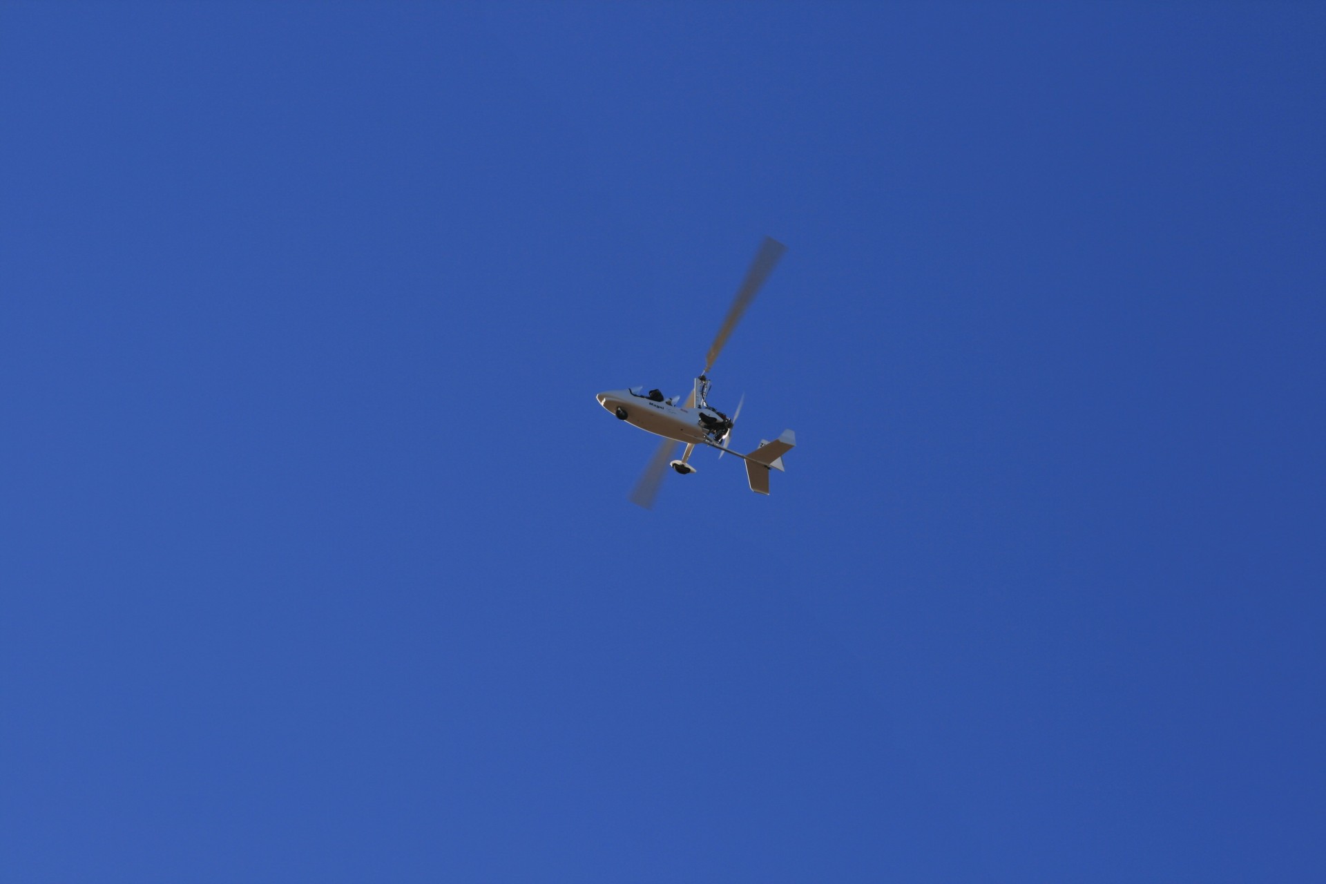 sky blue gyro-copter free photo