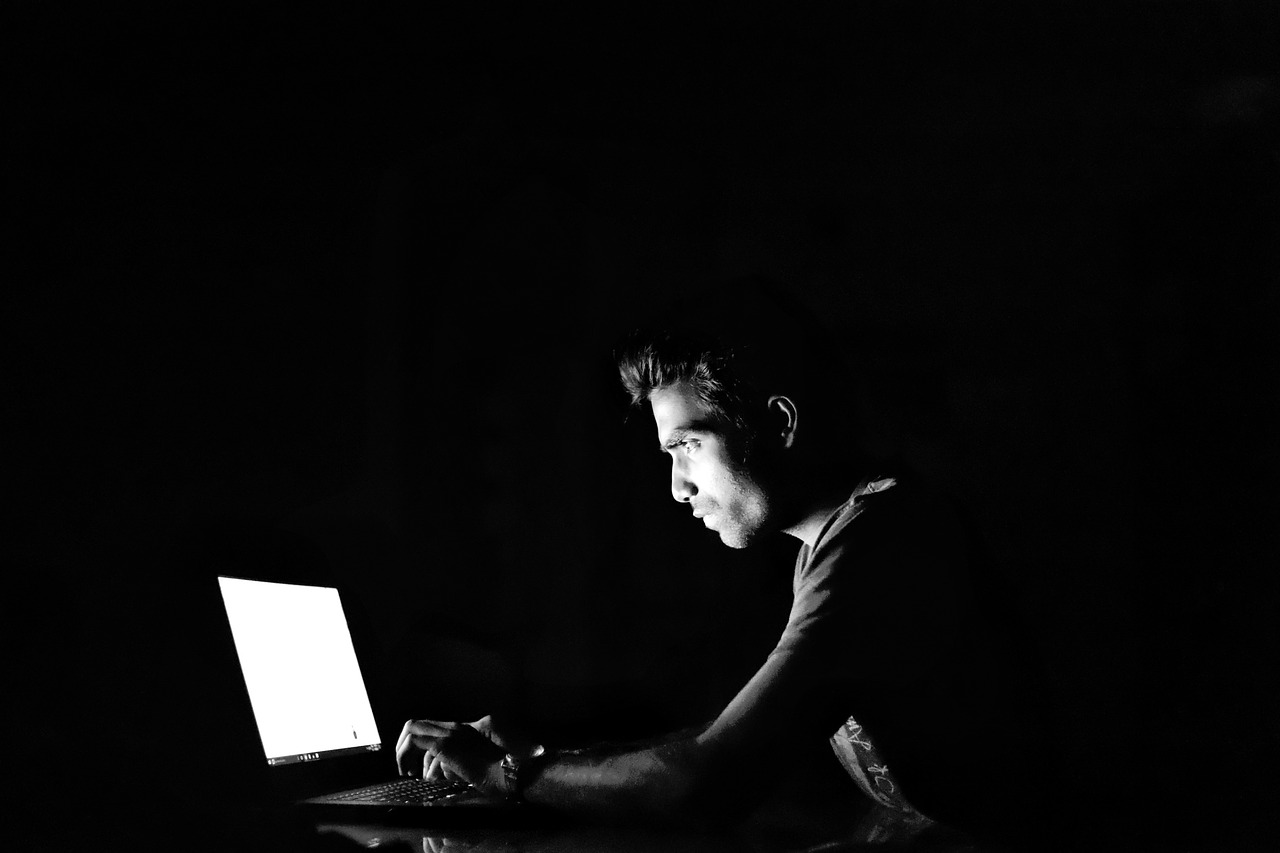hacking cyber blackandwhite free photo