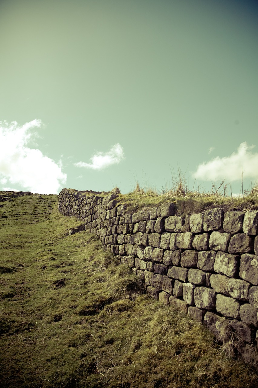 hadrian wall monument structures free photo