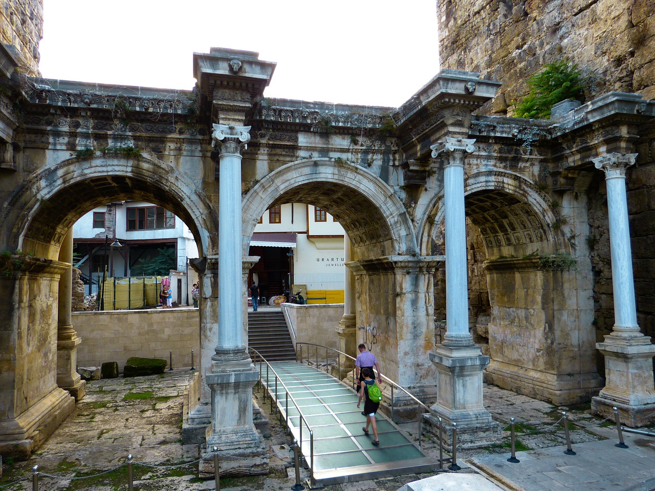 hadrian's gate antalya building free photo