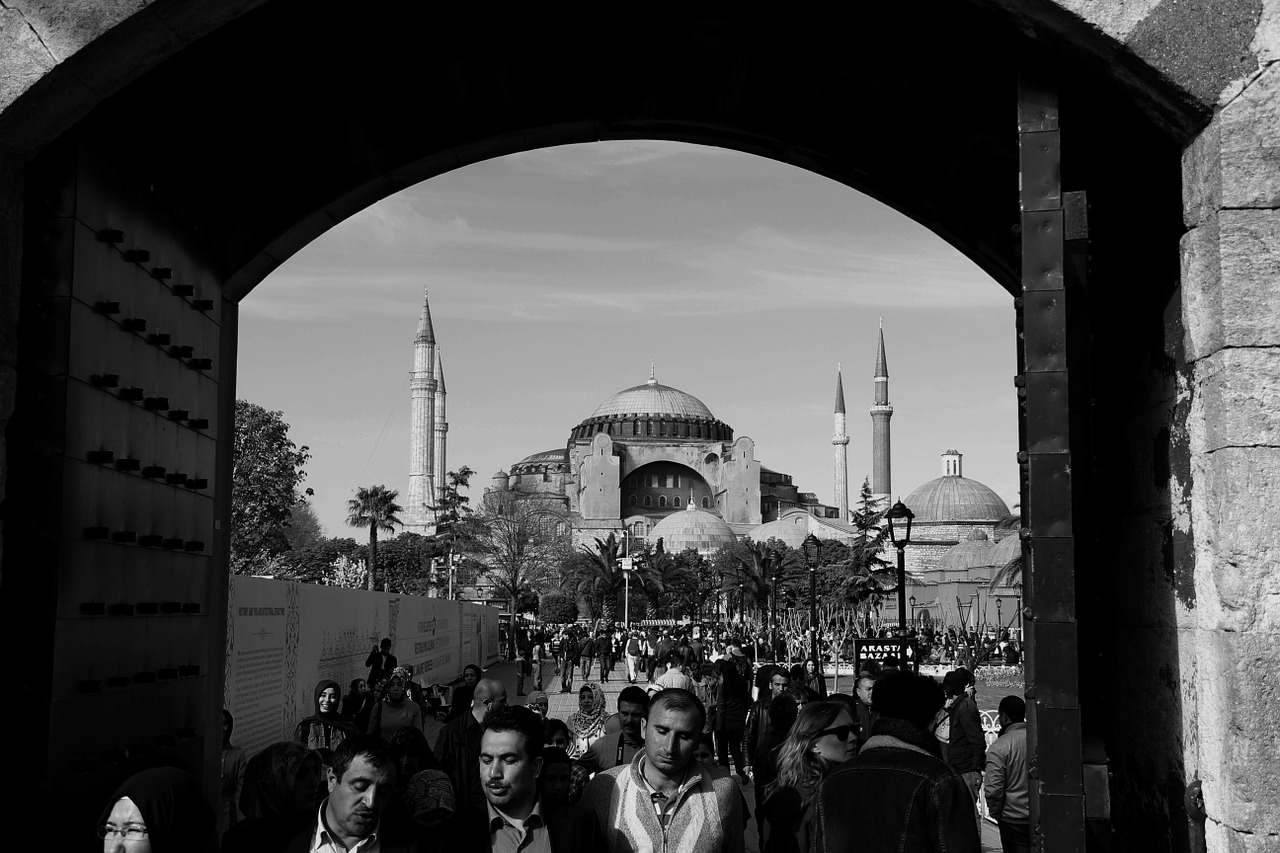 hagia sophia the door then istanbul free photo