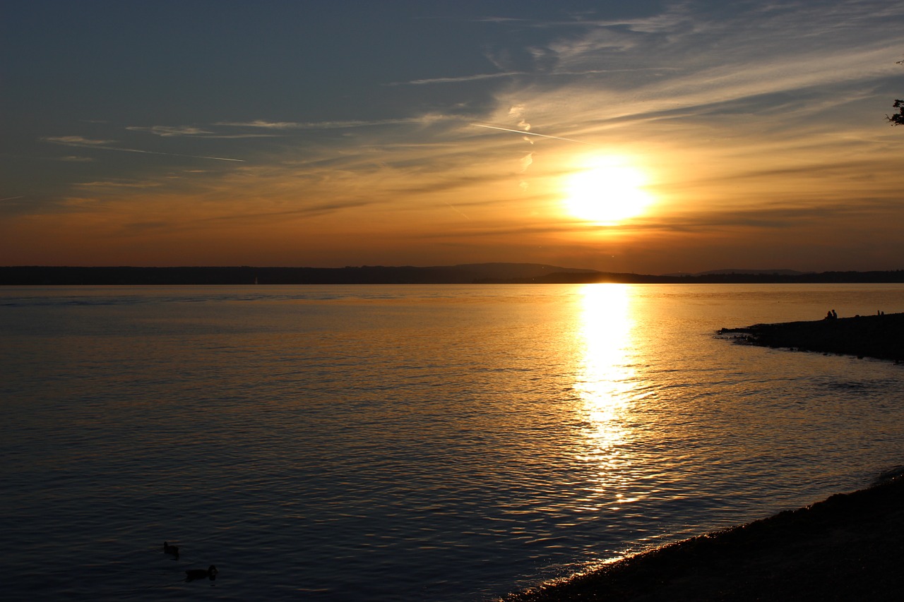 hagnau lake constance sunset free photo