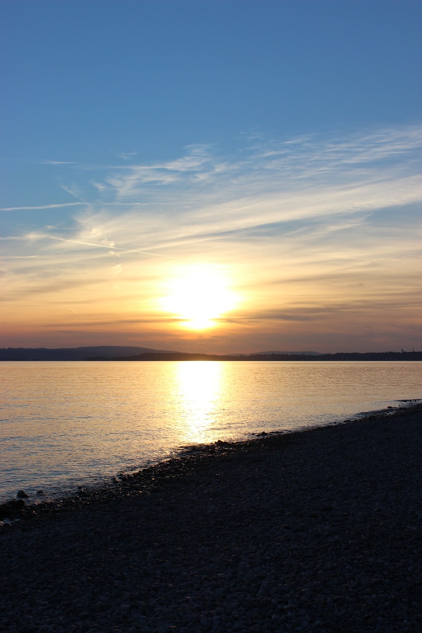 hagnau lake constance sunset free photo