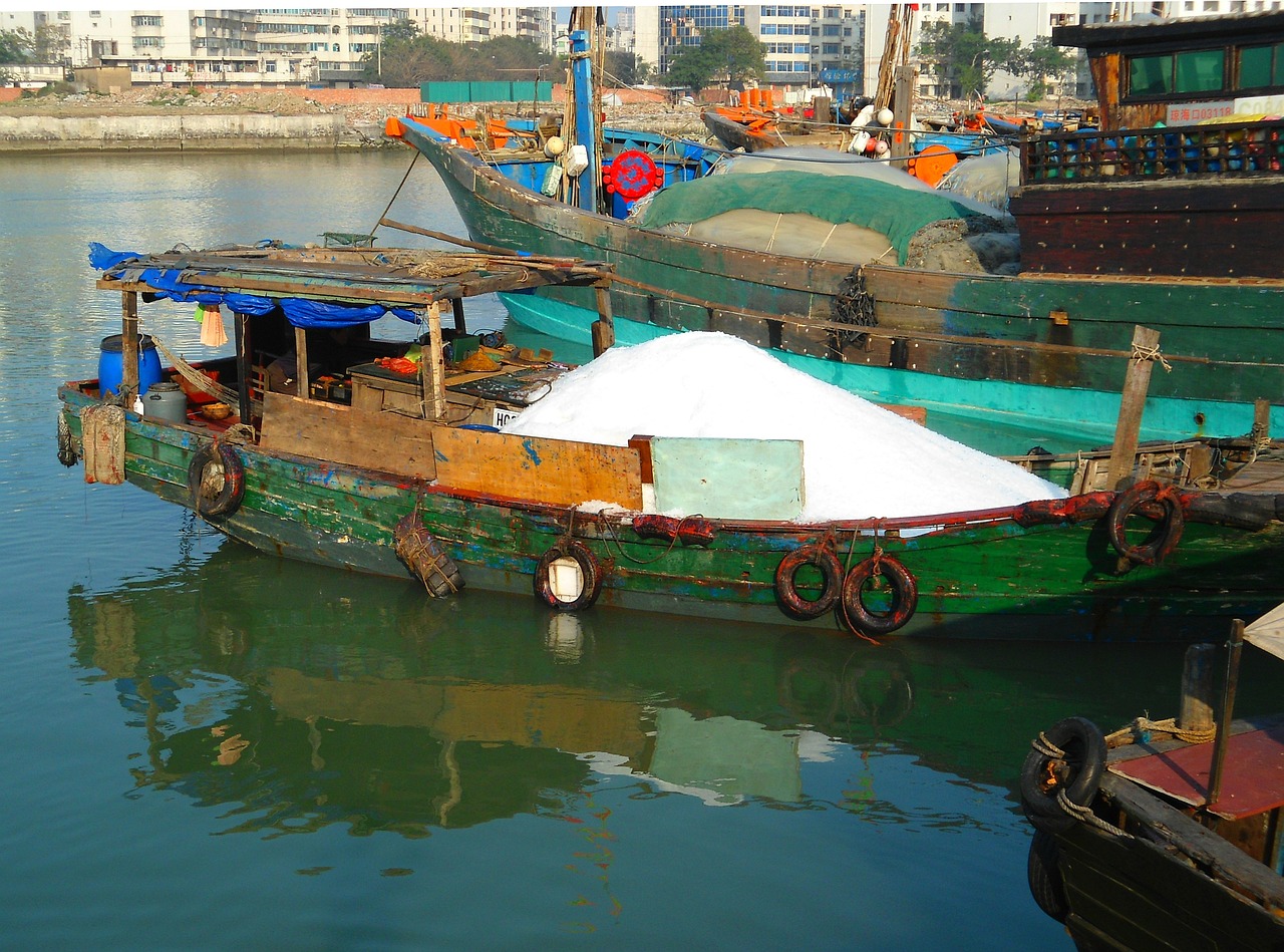 haikou city china boats free photo