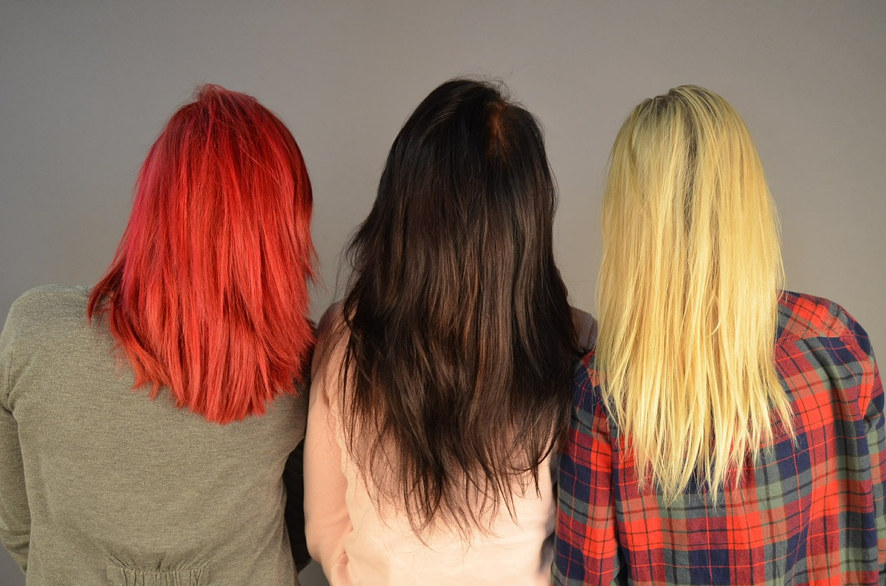 hair girls colors free photo