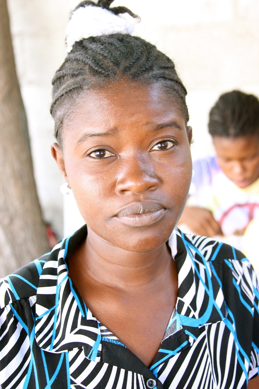 haiti textile worker woman free photo