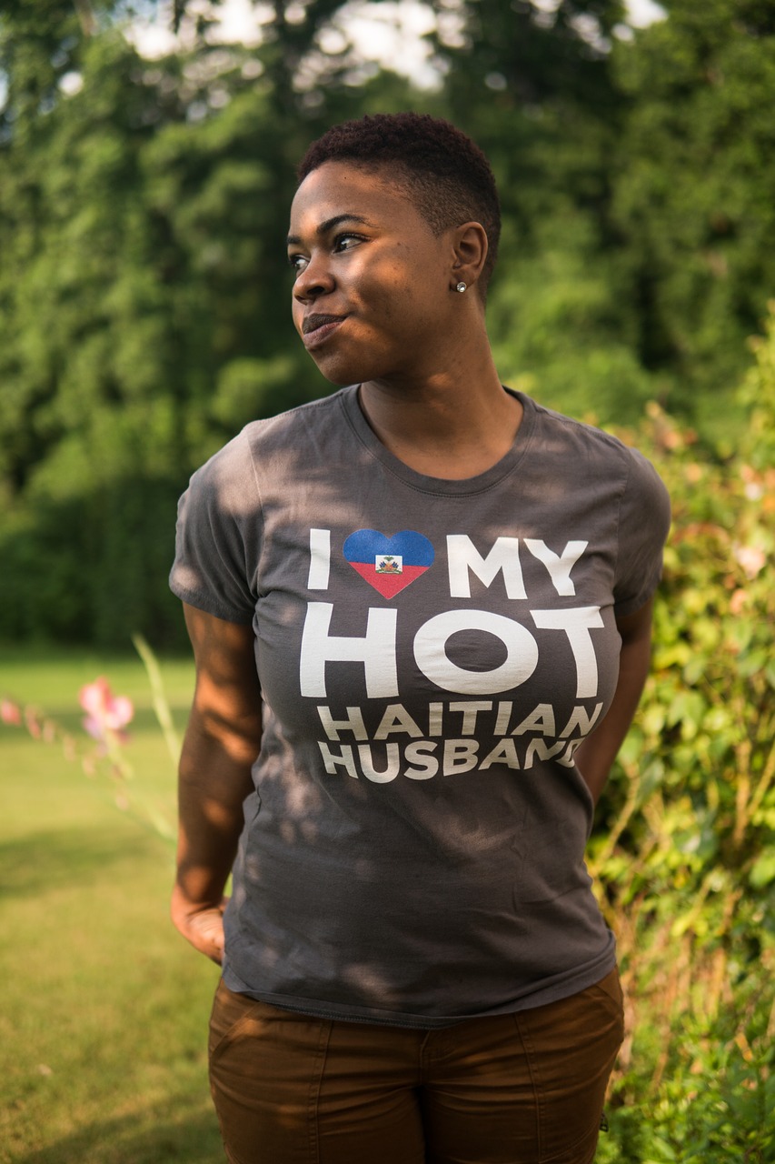 haitian  woman  t-shirt free photo