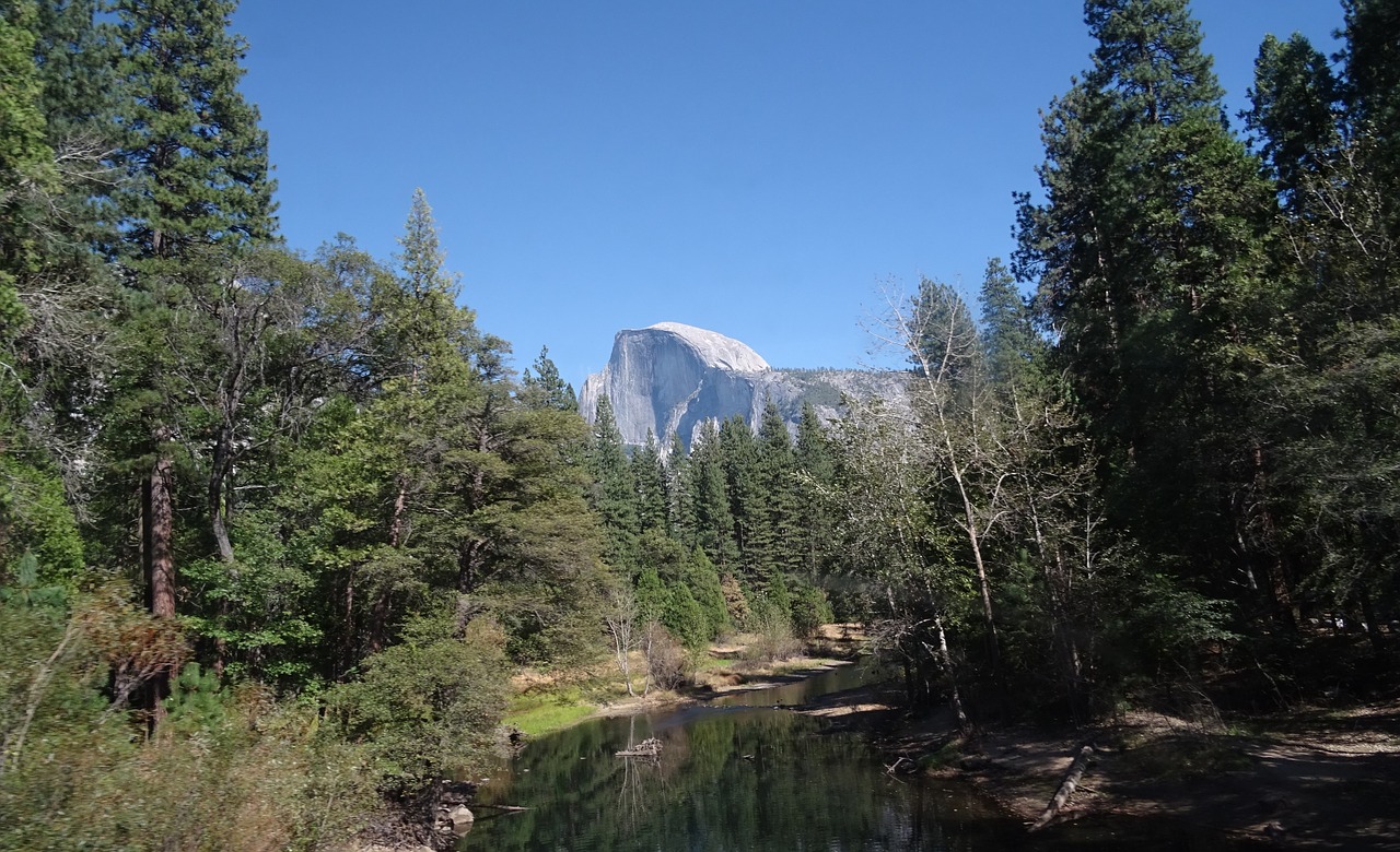 half dome yosemite national park free photo