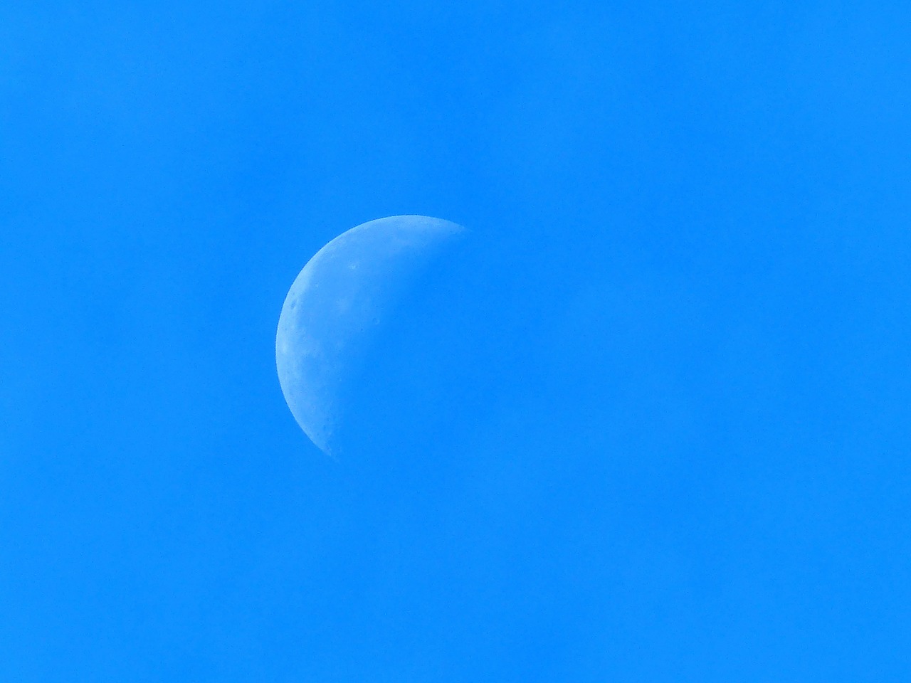 half moon sky blue free photo