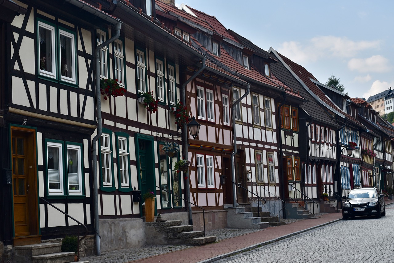 half-timbered houses  area harz  architecture free photo