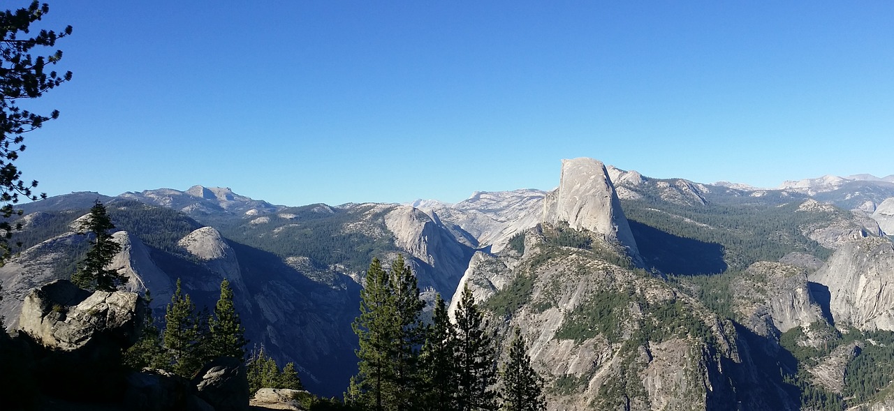 halfdome panorama yosemite free photo