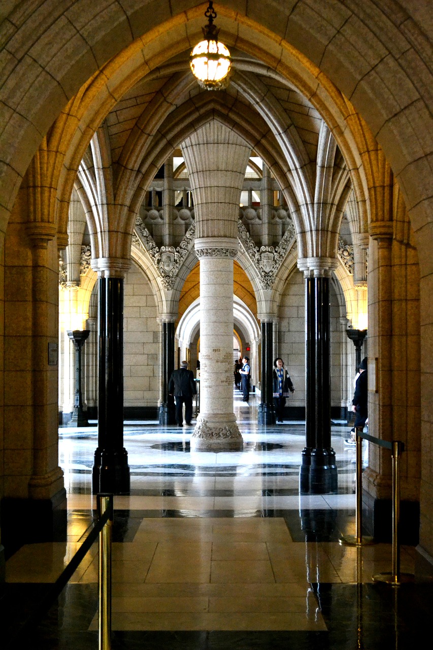 hall columns interior free photo