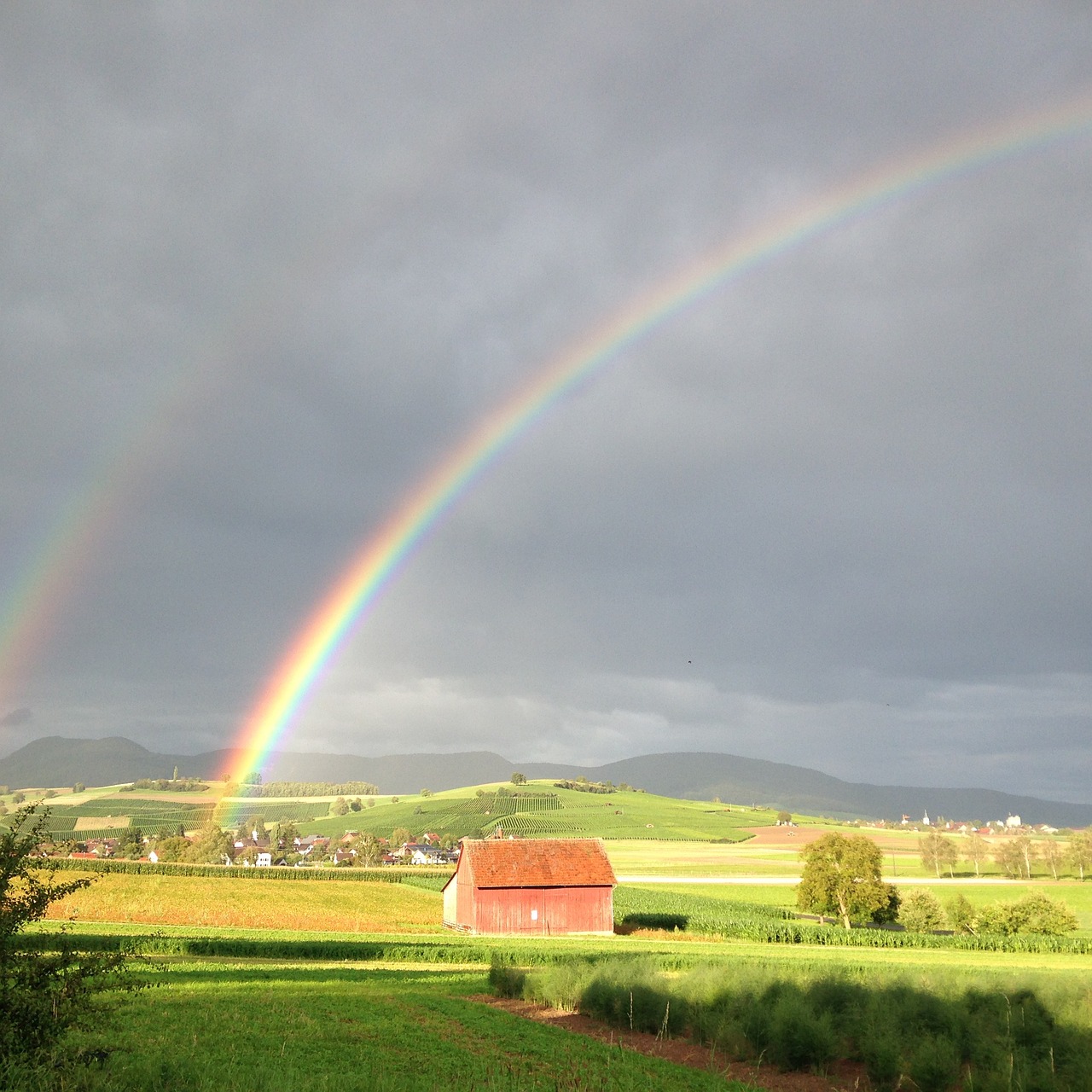 hallau oberhallau rainbow free photo